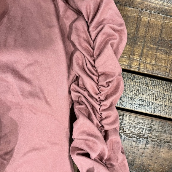 Pink Lily Pink Bodysuit with Dramatic Sleeves - Picture 3 of 3